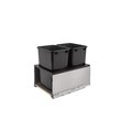 Rev-A-Shelf Rev-A-Shelf Legrabox Pull Out Double WasteTrash Container wSoft Close 5LB-1835SSBL-218